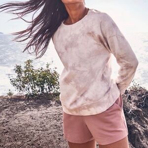 Athleta Sundown Tie Dye Sweatshirt size medium- gray pink